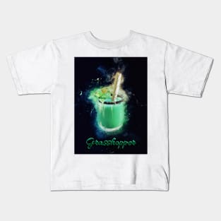 Grasshopper Cocktail Drink Happy Hour Party Kids T-Shirt